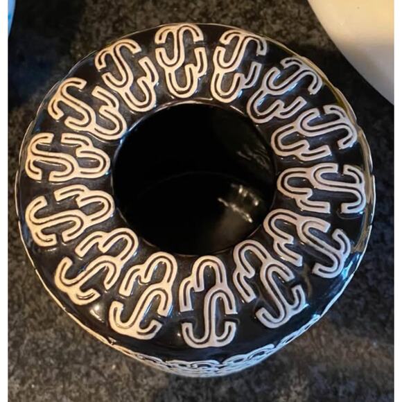 cb2 bond black white vase - Picture 2 of 5